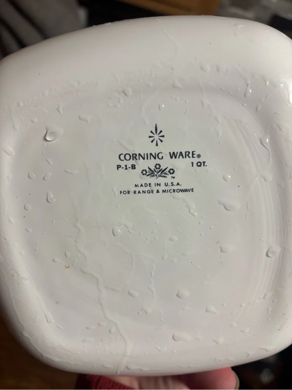 Blue Floral Stoneware Casserole Dish corning ware